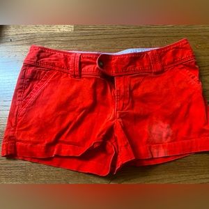 Size 11, low rise Coral shorts